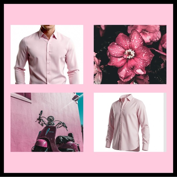 Brioni Men’s Pure Cotton Dress Shirt. Pink. 44” x 17.5” - Picture 11 of 12